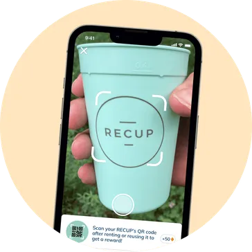 Ein App-Bildschirm, der einen Foto-Scan eines RECUPs zeigt