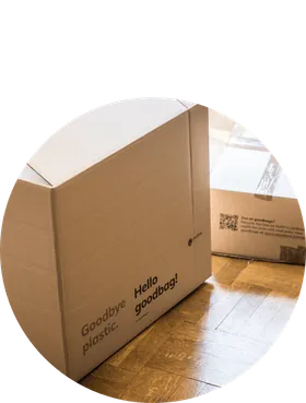 A box with goodbags