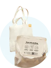 Празна goodbag с вътрешен джоб и двойни дръжки