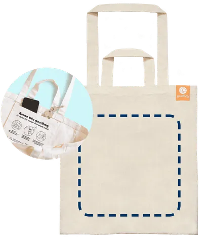 Преглед на goodbag Large с граница за 28x28 персонализиран дизайн
