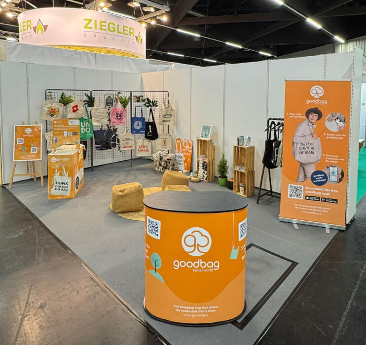 Our goodbag booth at the Biofach Trade Fair