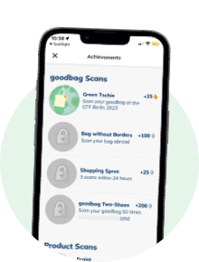 Die goodbag & goodcup App mit Trophäen