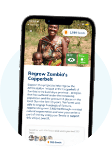 Die goodbag & goodcup App mit Details zu einem individuellen NGO-Projekt