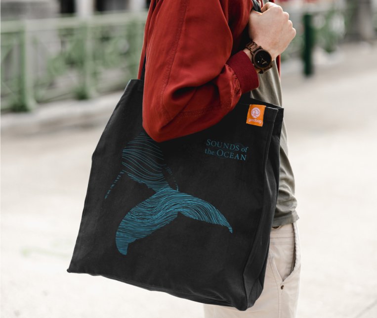 Thumbnail of Kundendesign (Sounds of the ocean) auf der goodbag Large Dark