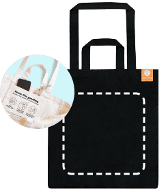 Vorschau einer goodbag Dark Large mit einem Rahmen für ein 28x28 cm Design