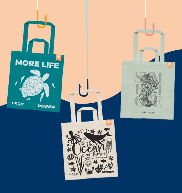 Different examples of goodbag designs for retailers